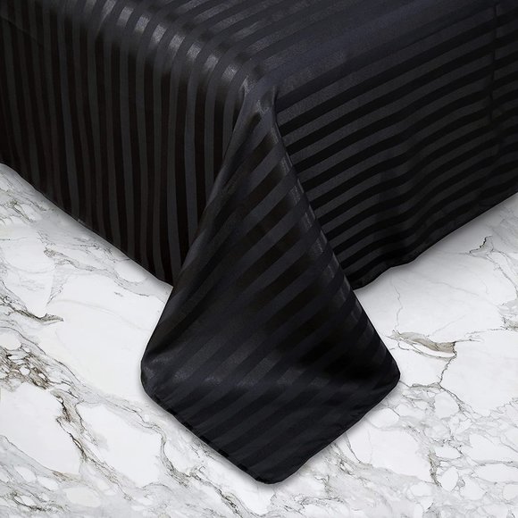 5pcs Black Silk Stripes Soft Comforter Set Sexy Luxury Ultra Soft Microf… - Picture 11 of 12